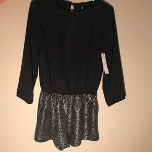 Design Lab Black and Glitter Romper